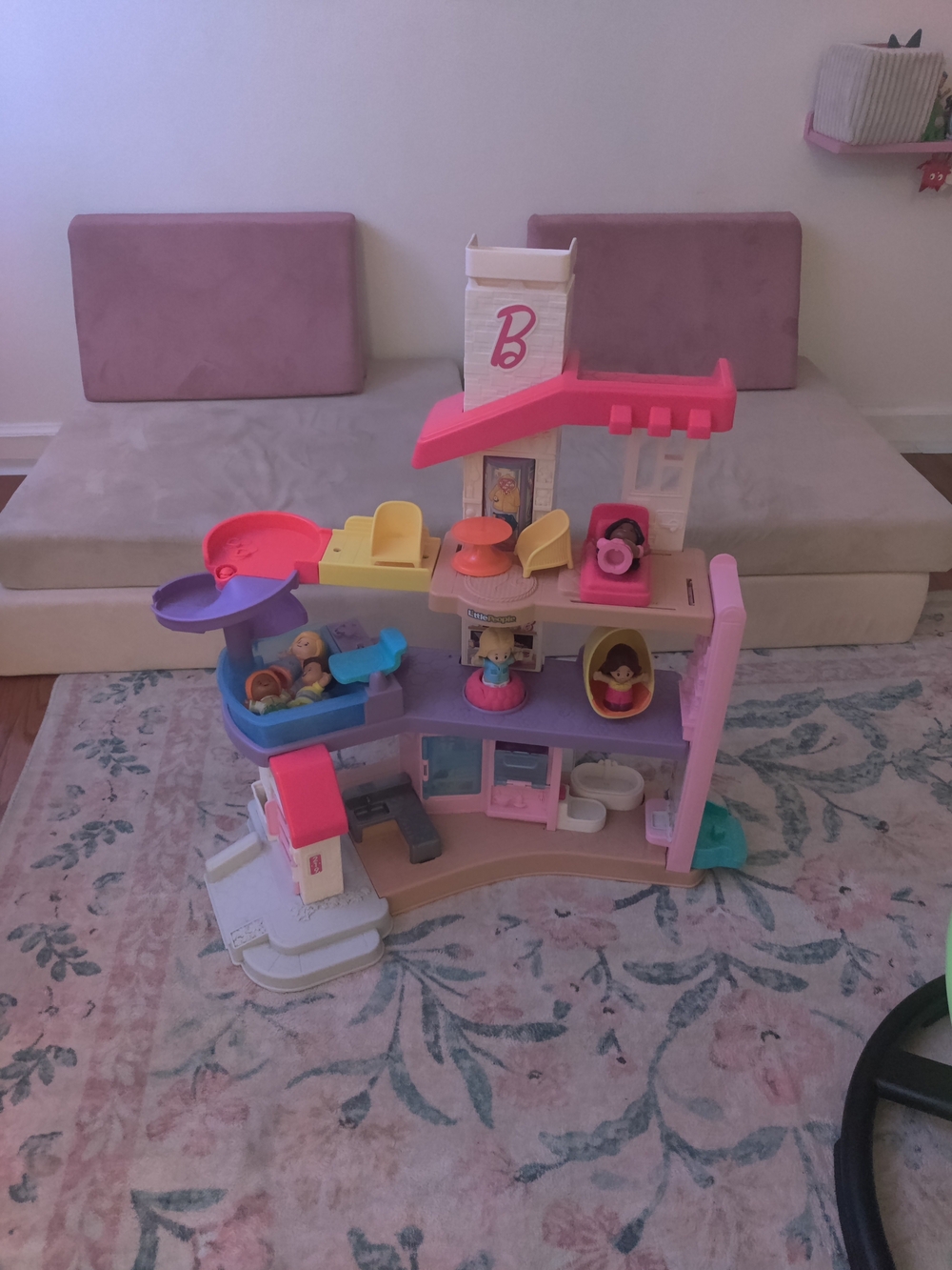 Barbie Multi-Level Playset in Pink, Purple & Blue